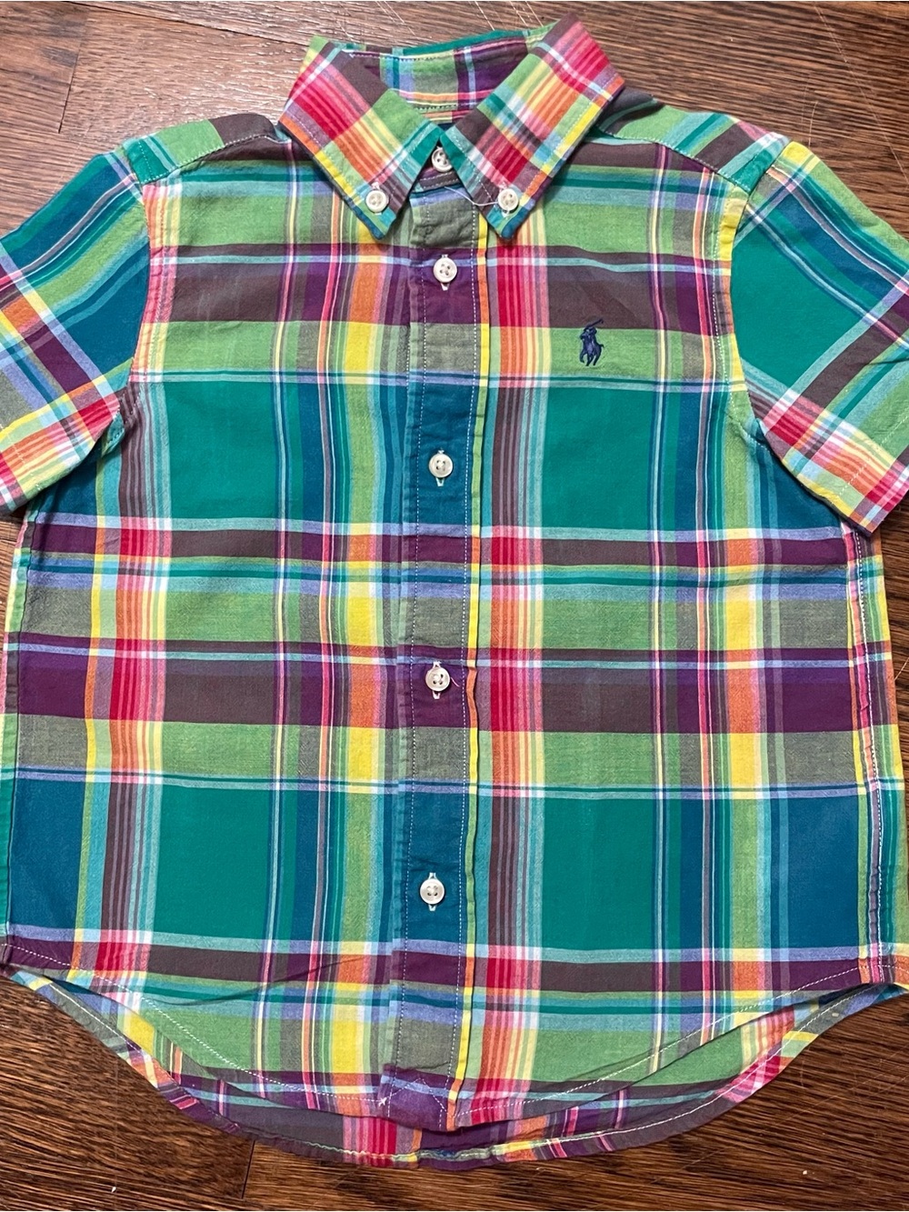 Polo by Ralph Lauren Green Multicolor Plaid Button-Down Shirt